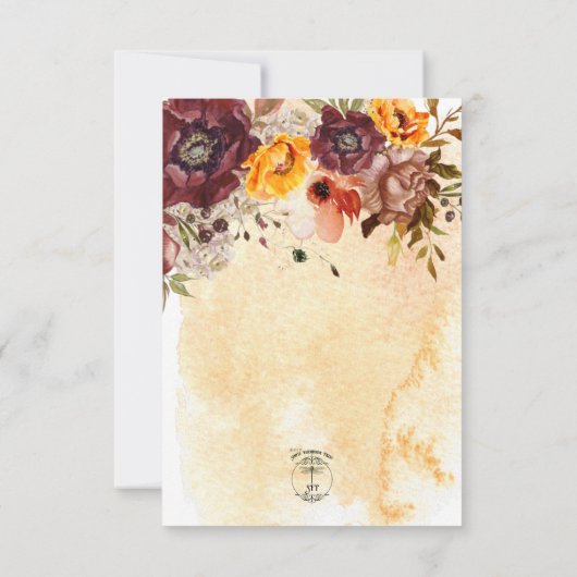 マルサラクレー&イエローブーケイエロ結婚ーズ 出欠カード (裏面)