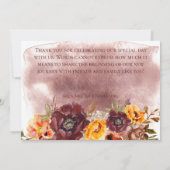 マルサラクレー&イエローブーケフラットズ結婚ズ サンキューカード (裏面)