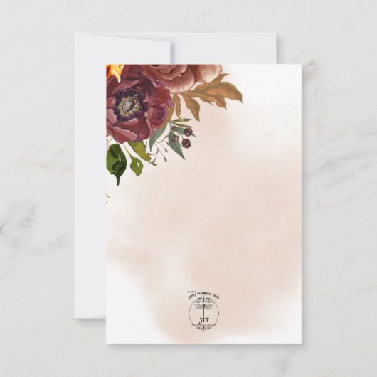 マルサラクレー&イエローブーケ結婚ーズ セーブザデート (裏面)