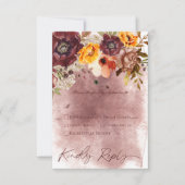 マルサラクレー&イエローブーケ結婚ーズ 出欠カード (正面)