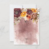 マルサラクレー&イエローブーケ結婚ーズ 出欠カード (裏面)