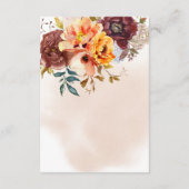 マルサラクレー&イエローブーケ結婚式レセプション エンクロージャーカード (裏面)