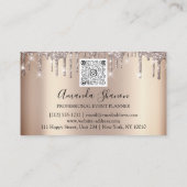マルサラグリッタードリップスロゴイベントプランナーローズゴールド 名刺 (裏面)