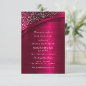 マルサラグリッターブライダルシャワー誕生日スウィート16th 招待状 (スタンド正面)