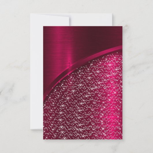 マルサラグリッターブライダルシャワー誕生日スウィート16th 招待状 (裏面)