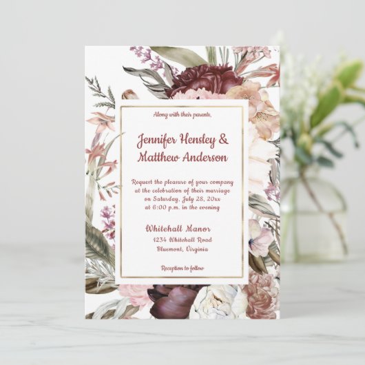 マルサラサンディピーチダスティーバラ結婚フローラ 招待状 (スタンド正面)