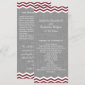 マルサラシェブロンオングレー結婚式 プログラム (正面/裏面)