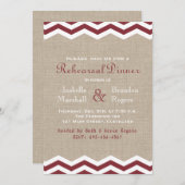 マルサラシェブロンオンバーラップリハーサルディナー招待状 招待状 (正面/裏面)