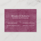 マルサラシックフローラ結婚カメラの写真家 名刺 (裏面)