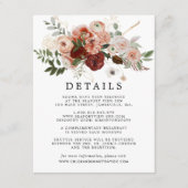 マルサラテラコッタ結婚フローラズゲスト詳細 エンクロージャーカード (正面)