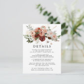 マルサラテラコッタ結婚フローラズゲスト詳細 エンクロージャーカード (スタンド正面)