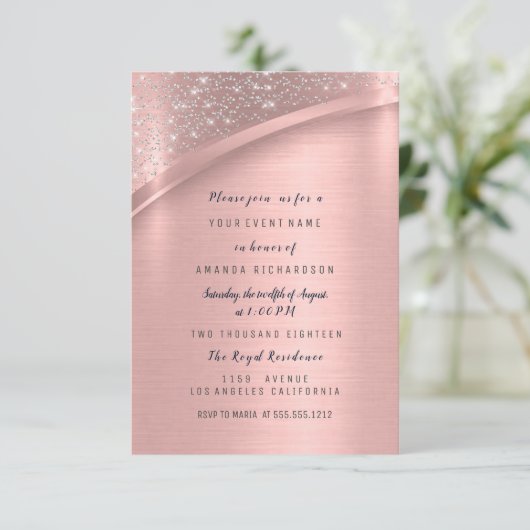 マルサラバラブライダルシャワー誕生日スウィート16th 招待状 (スタンド正面)