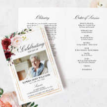 マルサラバラ葬儀プログラム |サービスの順序