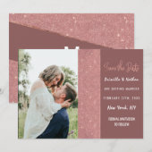 マルサラバラ金ゴールドグリッターカラーブロック救日付 セーブザデート (正面/裏面)