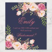 マルサラバーガンディフローラブライデスメイド提案–3 ワインラベル (シングルラベル)