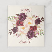 マルサラバーガンデーウォーターカラーテーブルナンバーカード プレイスカード (外部開封)