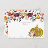 マルサラパンプキンファースト誕生日タイムカプセルカード エンクロージャーカード (正面/裏面)