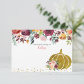 マルサラパンプキンファースト誕生日タイムカプセルカード エンクロージャーカード (スタンド正面)