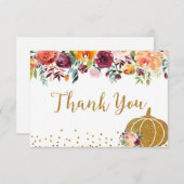 マルサラパンプキン誕生日サンキューカード サンキューカード (正面/裏面)