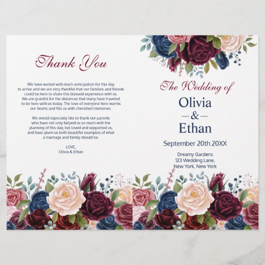 マルサラピンクのネイビー咲く花 (正面)