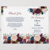 マルサラピンクのネイビー咲く花 (正面/裏面)