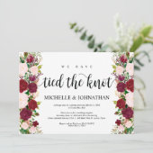 マルサラピンクの花柄, 私たちは結婚しました, 秘密結婚 招待状 (スタンド正面)