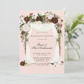 マルサラピンクキャノピーブリデスメイドランチョン招待状 (スタンド正面)