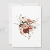 マルサラピンクテラコッタオレンジ結婚フローラ 招待状 (裏面)