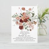 マルサラピンクテラコッタフローラブライダルシャワーインヴィット 招待状 (スタンド正面)