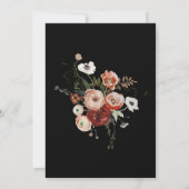 マルサラピンクテラコッタフローラブライダルシャワー 招待状 (裏面)