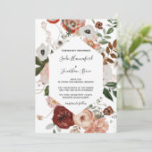 マルサラピンクテラコッタフローラ幾何結婚I 招待状 (スタンド正面)