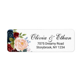 マルサラピンクネイビーフローラ ラベル