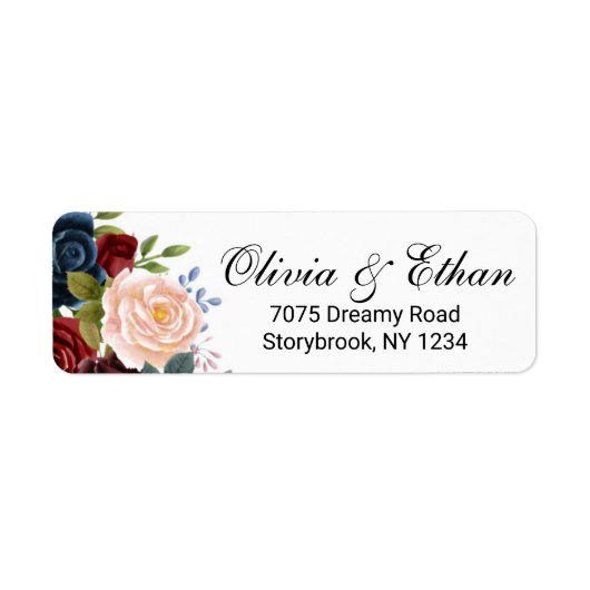 マルサラピンクネイビーフローラ ラベル (正面)