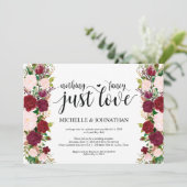 マルサラピンク結婚クフローラの駆け落ち披露宴 招待状 (スタンド正面)