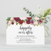 マルサラピンク結婚クフローラの駆け落ち披露宴 招待状 (スタンド正面)