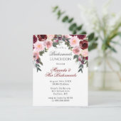 マルサラピンク絵を描ピオニ花嫁の昼食会 招待状 (スタンド正面)