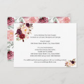 マルサラフラワーズ結婚ブライダルシャワー詳細 エンクロージャーカード (正面/裏面)