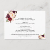 マルサラフラワーズ結婚ブライダルシャワー詳細 エンクロージャーカード (正面)