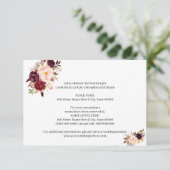 マルサラフラワーズ結婚ブライダルシャワー詳細 エンクロージャーカード (スタンド正面)