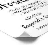 マルサラフラワー おしゃれなプロセッコ ウェディングシャワーサイン ポスター (角)