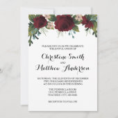 マルサラフローラウィンターウェディング招待状 招待状 (正面)