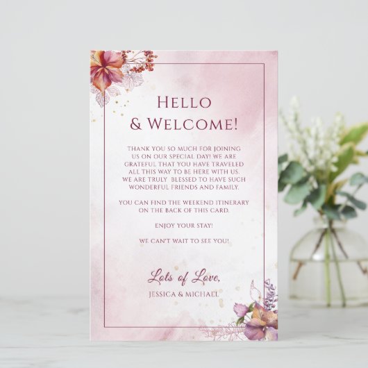 マルサラフローラエレガントなウェディングウェルカム旅程 (スタンド正面)