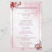 マルサラフローラエレガントなウェディングウェルカム旅程 (裏面)