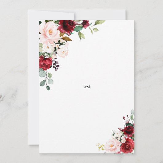 マルサラフローラサプライズ60誕生日 招待状 (裏面)