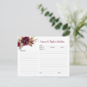 マルサラフローラブライダルシャワーレシピカード ポストカード (スタンド正面)