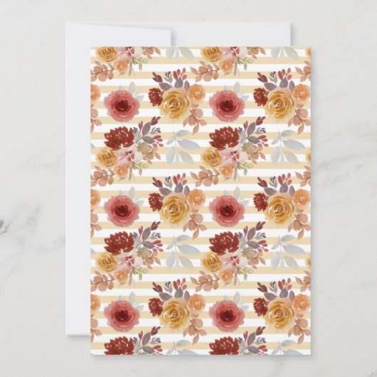 マルサラフローラベビーシャワー招待状 招待状 (裏面)