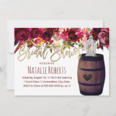 マルサラフローラランタンワインバレルブライダルシャワー 招待状 (正面)