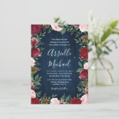 マルサラフローラ冬素朴結婚式招待状 招待状 (スタンド正面)