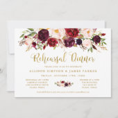 マルサラフローラ秋金ゴールドリハーサルディナーカード 招待状 (正面)