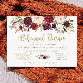 マルサラフローラ秋金ゴールドリハーサルディナーカード 招待状